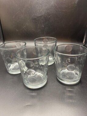 MCM Libbey Glass Dots Old Fashion
